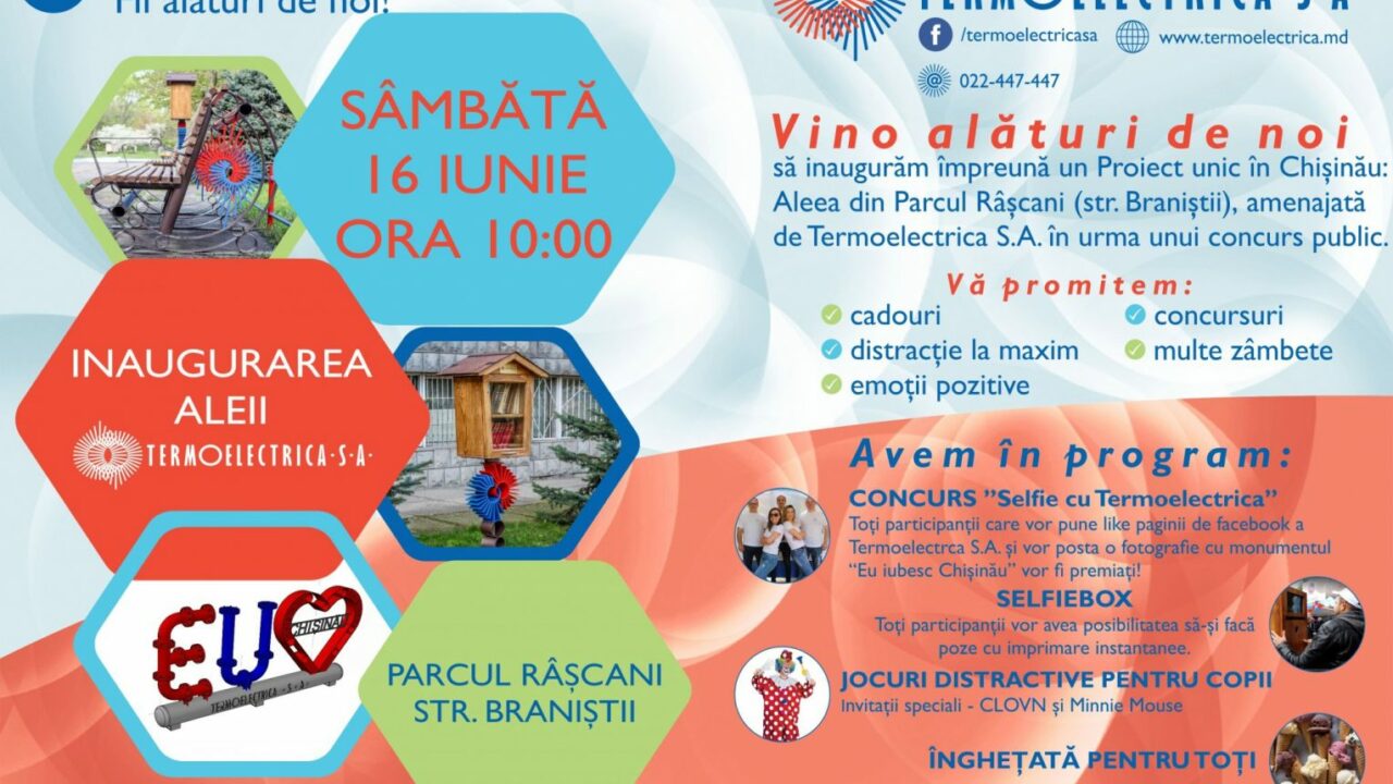  Descoperă un proiect unic! Inaugurarea Aleii din Parcul Râșcani