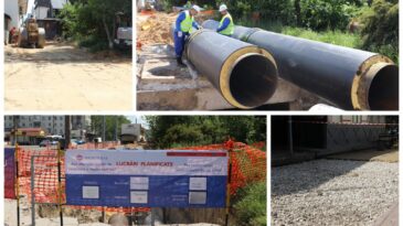 Reparația capitală a unui tronson de conducte termice din bd-ul Decebal, la etapa finală