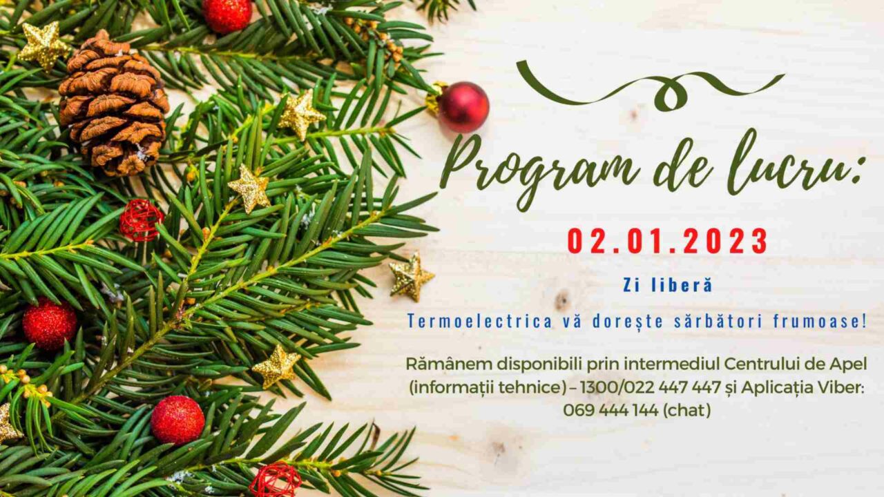  Program de sărbători