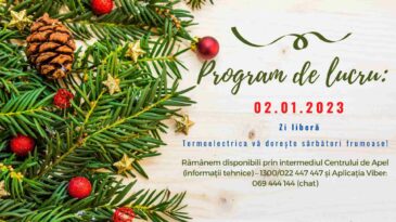 Program de sărbători