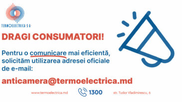 Termoelectrica S.A. solicită utilizarea adresei oficiale de e-mail pentru comunicarea cu agenții economici și consumatorii