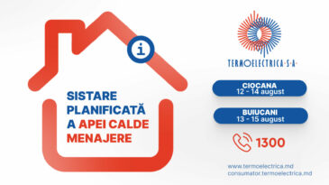 Sistări programate de apă caldă menajeră în sectoarele Ciocana și Buiucani ale capitalei