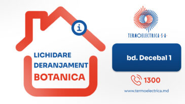 Lucrări de înlăturare a defecțiunii pe conducta termică cu DN 800 mm din sectorul Botanica