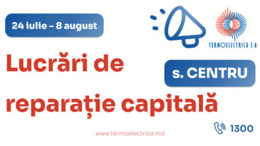 Lucrări de reparație capitală a rețelei termice cu DN 600 mm în sectorul Centru al capitalei