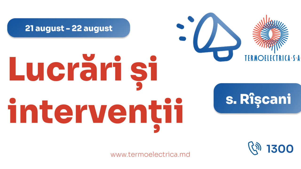  Lucrări programate de testare cu presiune și reparație a rețelelor termice în sectorul Rîșcani al capitalei