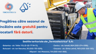 Consumatorii fără datorii la agentul termic beneficiază gratuit de lucrări de pregătire a blocurilor locative pentru sezonul de încălzire 2025-2026
