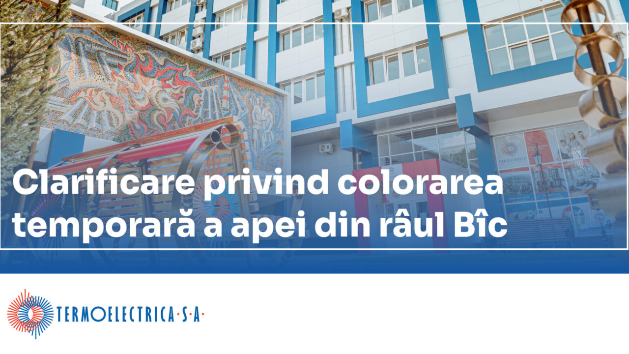 Clarificare privind colorarea temporară a apei din râul Bîc