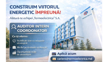 Anunț de angajare pentru funcția de Auditor intern coordonator