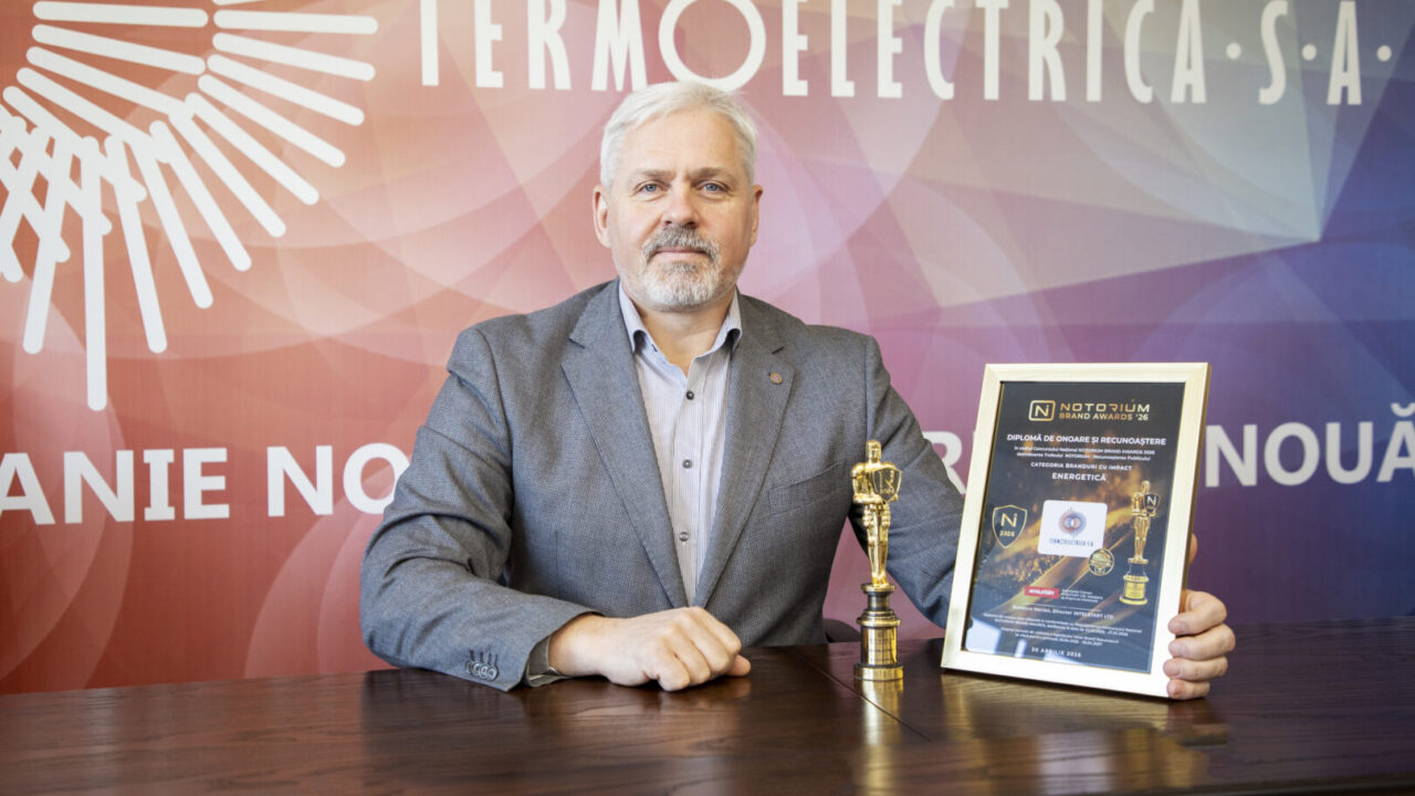  Recunoaștere națională și încrederea consumatorilor: „Termoelectrica” S.A., premiată la Notorium Brand Awards 2026