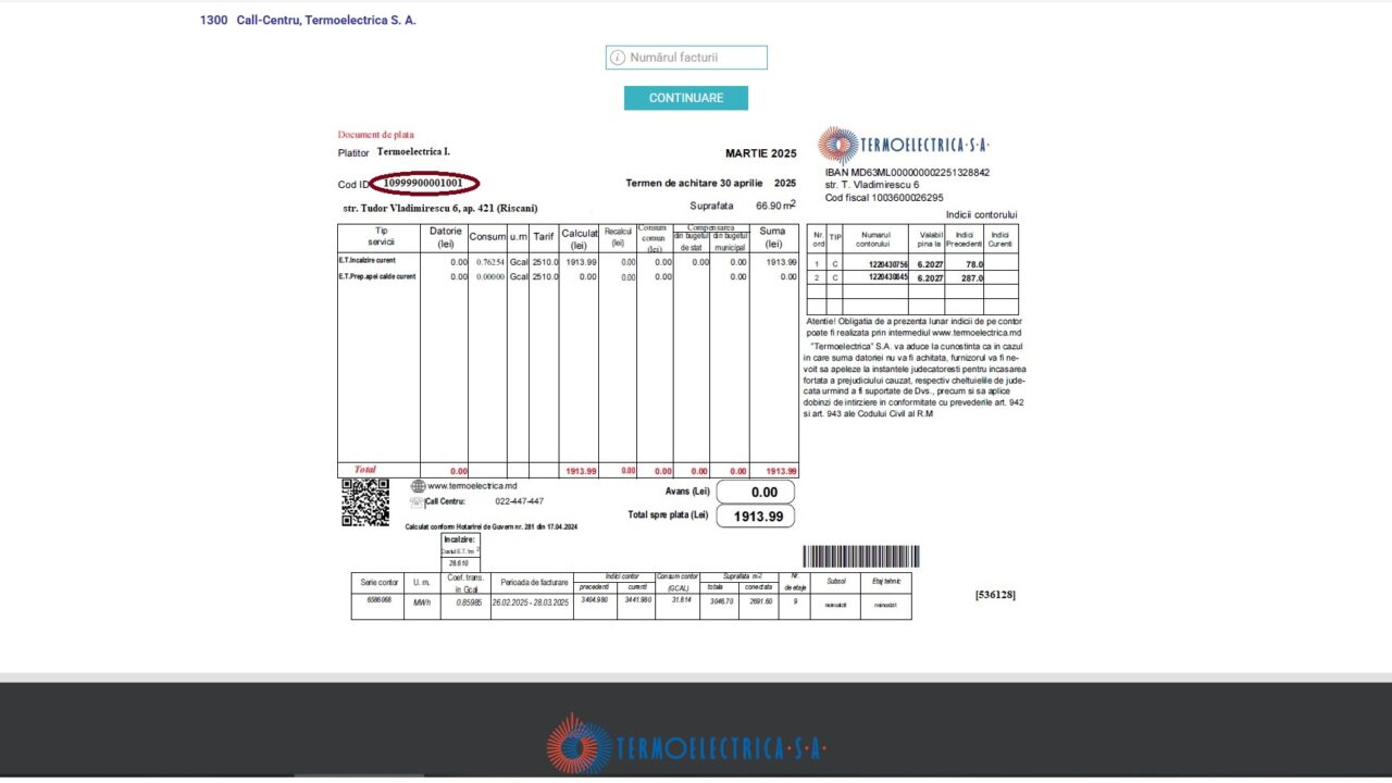 Cum transmitem indicii contorului de apă caldă prin intermediul paginii web a „Termoelectrica” S.A. ?